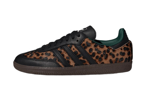 ADIDAS SAMBA OG BLACK GREEN LEOPARD